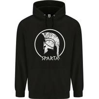 Gym Sparta Helmet Bodybuilding Training Hoodie L white