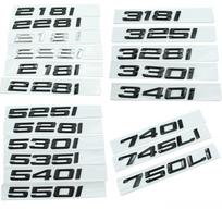 Automobilio 3D ABS bagažinės raidžių logotipo ženklelio emblemos lipdukas, skirtas BMW 2 3 5 7 serijai 320i 325i 328i 318i 525i 528i 540i 218i Other Number gray