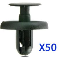 50pcs for Toyota Avensis Corolla Prius Yaris Lexus ES300 ES350 7mm Plastic Rivets Clips Engine Under Cover Retainer Push Pin juoda