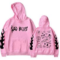 Junior H Hoodie No Love Sad Boyz Tour Merch Hoodies Women Men Long Sleeve Hooded Sweatshirt Fashion Pullover Streetwear S black