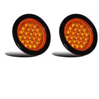 4  apvalus LED priekabos galinis žibintas 12/24 LED gintarinis posūkio signalas / parkavimo / stabdymo / posūkio / šoninis markeris sunkvežimiui, kemperiui, UTE, UTV, priekabai 24V gintaras