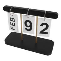 Vintage Perpetual Standing Flip Calendar Large Display Desk Decor Calendar for Home Office Foldable Reusable juoda