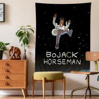 B-BoJack Funny H-Horsemans DIY Wall Tapestry Hanging Tarot Hippie Wall Rugs Dorm INS Home Decor 50x70cm white