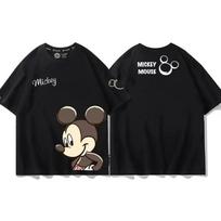 Disney Doublesided Cartoon Mickey Mouse Unisex TShirt Oversized Streetwear Casual Short Sleeve Comfortable Famous Tshirts 4XL gray
