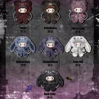 MayMei Rebel Figure  400% Scale Collection Line Polyvinyl Chloride Material Plush Blind Case Fluffy Rabbit Pouch Charm Trendy Playthings Girl Surprise (As shown-13594)- gray