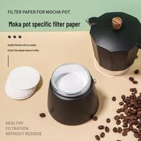 Moka Pot & French Press Round Coffee Filter Paper, No. 369, Ice Drip Compatible, 100 Sheets Pack 6 - 6cm white