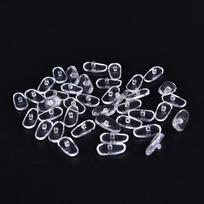 100Pcs Clear Eyeglass Nose Pads Replacement,Soft Silicone Anti-Slip Nose Pads for Glasses & Sunglasses gray