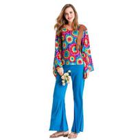 Unikali retro hipių diskotokos suknelė moterims, įvairių dydžių, Helovinui Women,XL blue