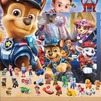 Paw Patrol Kalėdinis Advento kalendorius - 24 Atsitiktiniai Animacinių filmukų Veikėjai Guminiai Žaislai Vaikams