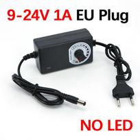 Reguliuojamas AC 110V 220V į DC 3V-12V 3V-24V 9V-24V 1A 2A 5V 6v 8V 15v 9V 10V 21v Maitinimo įkroviklio adapteris Ekranas Reguliatorius 9-24V 1A EU