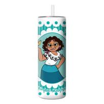 Anime Animacinis Encanto Spausdintas Nerūdijančio Plieno Šiaudelis Termosinis Puodelis 600ml brown