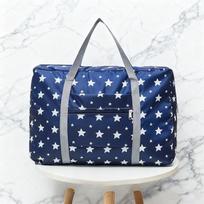 Foldable Extra Large Travel Duffel Bag – Lightweight Polyester with Stylish Star Pattern, Easy Storage & Fast Packing 1pc gray