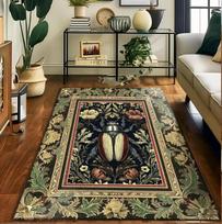 Gustav Klimt 'The Kiss' Art Rug Famous Paintings Gold Accent Decor Wall Hanging Carpets 40x60cm