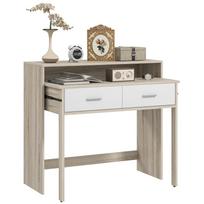 Console Table with Sliding Top and 2 Drawers, Hallway Table with Storage, 95W x 35D x 87H cm, Oak Look 95 x 35 x 87 cm