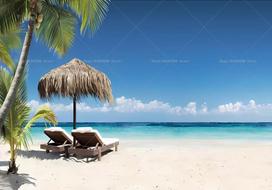 Hawaii Blue Ocean Sunset Beach Backdrop Tropical Summer Photozone Background Palm Tree Wave Sand Ship Portrait Photography Prop 47.2x31.5inch/120*80cm gray