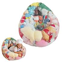 Transparent Inflatable Sofa Seat Organizer with Large Capacity PVC Toy Storage Plush Bag Multi-Purpose Storage Solution gray