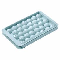 2 PCS With Lid Ice Cube Mold Easy-Release Ice Ball Maker Round Ice Balls Sphere Ice Tray  Freezer mėlyna
