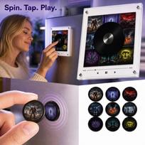 Rotating Disc Night Light with Motion-Activated Music Box and Refrigerator One Size black