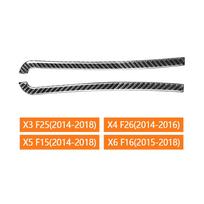 For BMW F15 F16 F25 F26 X3 X4 X5 X6 Real Carbon Fiber Rearview Mirror Anti-collision Strip Anti-rub Cover Sticker 2pcs orange