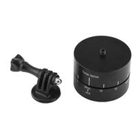 360 degrees  60 Minutes Panning Rotating Tripod Time Lapse Stabilizer Tripod Adapter for Gopro iPhone black