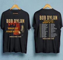 Bob Dylan Rough And Rowdy Ways Pasaulinis turas 2025 marškinėliai 4XL gray