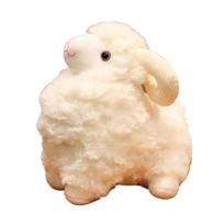 Lifelike Sheep Goat Plush Doll Soft Stuffed Simulated Animal Very Cute Suitable As A Gift Great Beautiful 20cm balta