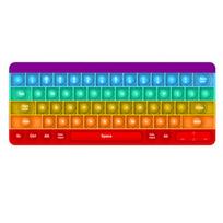 Rainbow Sensory Fidget Toys Keyboard Push Game Kids Anxiety Stress Relief Toy Juguetes Sensoriales Antiestrés Para Niños blue