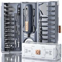 JAKEMY 180In1 Precision Screwdriver Set with Magnetic Bits - Electric or Manual Version Optional for Laptop/Phone/Glasses Repair gray