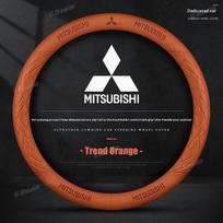 Automobilio neslystanti odinė vairo apdangalas Mitsubishi Outlander Pajero Asx Colt Lancer EX Evolution X L200 Triton RALLIART PO2 juoda