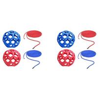 A74E-4 Packs Horse Treat Ball Hay Play Ball,Goat Hay Ball Hanging Feeding For Sheep Horse Goat Feeder And Relieve Stress blue