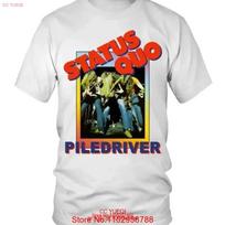 Rk70s 472 Wt Status Quo Piledriver T Shirt Size S 5xl Vintage Homme Soft Casual Graphic Unisex Stretched Comfortable 3XL black