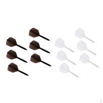 12Pcs Transparent 2BA Thread Dart Shafts and Dart Flights Connection 2Colors white