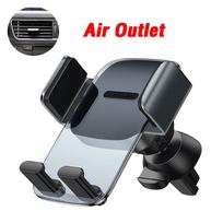 Baseus Gravity Car Phone Holder Universal Air Vent Mount Holder Auto GPS Mobile Support For iPhone Xiaomi Samsung Huawei Air Vent Black gray