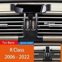 Car Mobile Phone Holder For Mercedes Benz R Class V251 2006-2022 360 Degree Rotating GPS Special Mount Support R Class 06-22clN gray