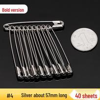 Vintage Metal Safety Pin Set - Large, Medium, Small Sizes black