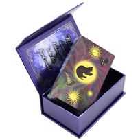 Gold Foil Witch Tarot Cards with Guide Book English Waterproof Card Game Poker Divination Emotional Interactive Board Game raudona
