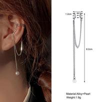 Delicate Tassel Clip Earrings Female Buckle Ear Cuff No Piercings Fake Cartilage Ear for Women Jewelry Gifts black