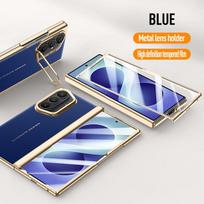 For Samsung Galaxy Z Fold 8 Case Luxury PU Leather Lens Stand Protect Cover For Z Fold 8 Ultra All-inclusive Spring Hinged Shell Galaxy Z Fold 8