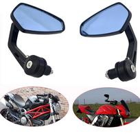 Motorcycle 7/8  Handle Bar End Mirrors Rearview Side For Ducati Honda Yamaha Aprilia Kawasaki Motorbike Rear View CB161RD white