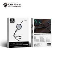 3-in-1 kabelis dviguba USB-C išvestis 60 W 120 cm LC524 Lenyes