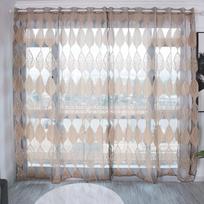Lapai Užuolaidos Tiulis Langas Voile Drape Valance 1 Panel Audinys One Size kava
