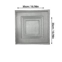 35cm*35cm Vandeniui atsparūs sienų lipdukai 3D Lakštinis popierius Lubų tapetų lipdukas Nulupamas ir klijuojamas tapetas Saugus Apsauga nuo susidūrimų 35cmX35cm-5pcs gray