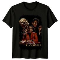 Casino (1995) Movie Poster Inspired 100% Cotton T-shirt Mens Tees Top Retro 90s Tee Unisex L black
