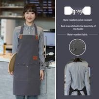 Waterproof Canvas Barista Apron: Logo Baking, Milk Tea Shop, Florist, Bartender, Dirt-Resistant black