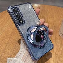 For Oneplus Nord 5 CE5 Plating Glitter Mirror Holder Silicone Shockproof Case for One Plus ACE 5 Ultra Magnetic Stand Back Cover For Nord CE 5 gray