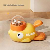 Pet Cat & Dog Smart Feeder: Little Yellow Duck Automatic Food Dispenser Little Yellow Duck orange