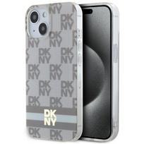 DKNY MagSafe dėklas iPhone 15 Plus / 14 Plus – smėlinis