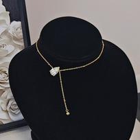 Certified 1/2/3Carat Waterdrop Moissanite Pendant Necklace For Woman S925 Silver Y-Style Pear Cut Solitaire Diamond Neckchain 5A Zircon 5x8mm1CT rožinio aukso spalvos