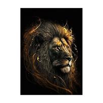 Vilkas aštuonkojis Pelėda Erelis juodas ir auksinis gyvūnai Plakatai drobės tapyba Senovinis sienų menas gyvenamajam kambariui namų dekoravimas Cuadros 20x30cm black