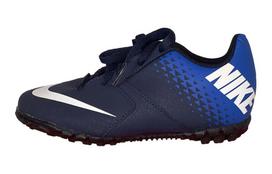 Nike Jr Bomba Tf Comfortable Breathable Low top Kids' Soccer Shoes Blue White Kids' 826488-414 28 black